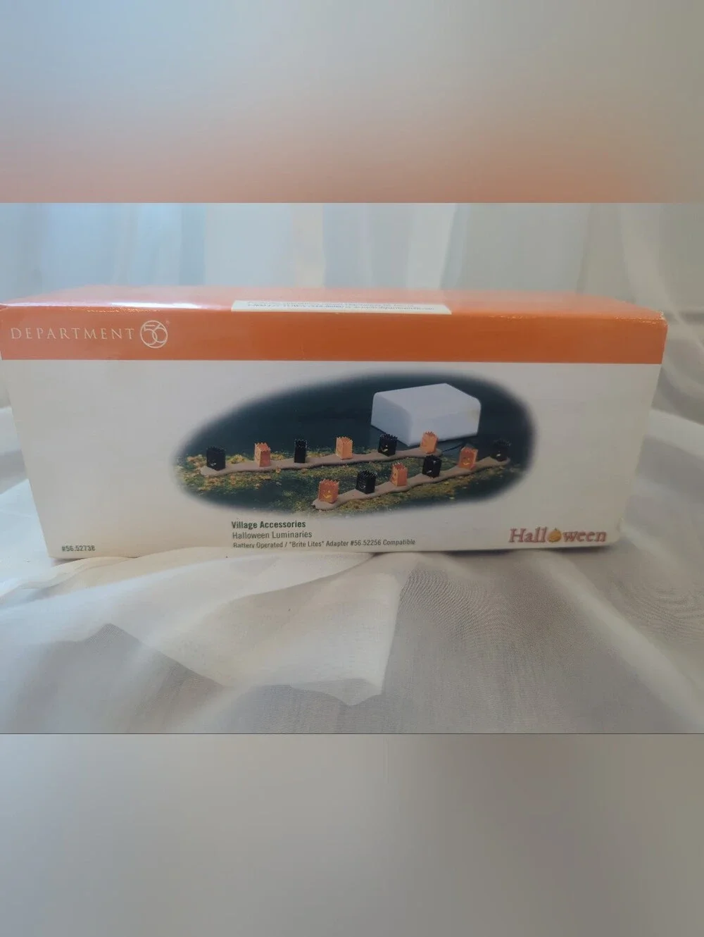 Department 56 Halloween Village Accessories - Orange and Black Luminaire Set